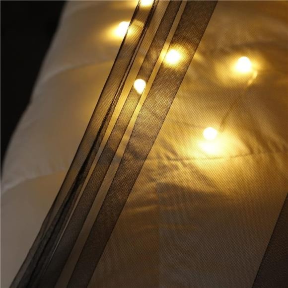 Bed Canopy with Lights, Mosquito Net for Bed, Mosquito Netting for Twin Full - Picture 5 of 8